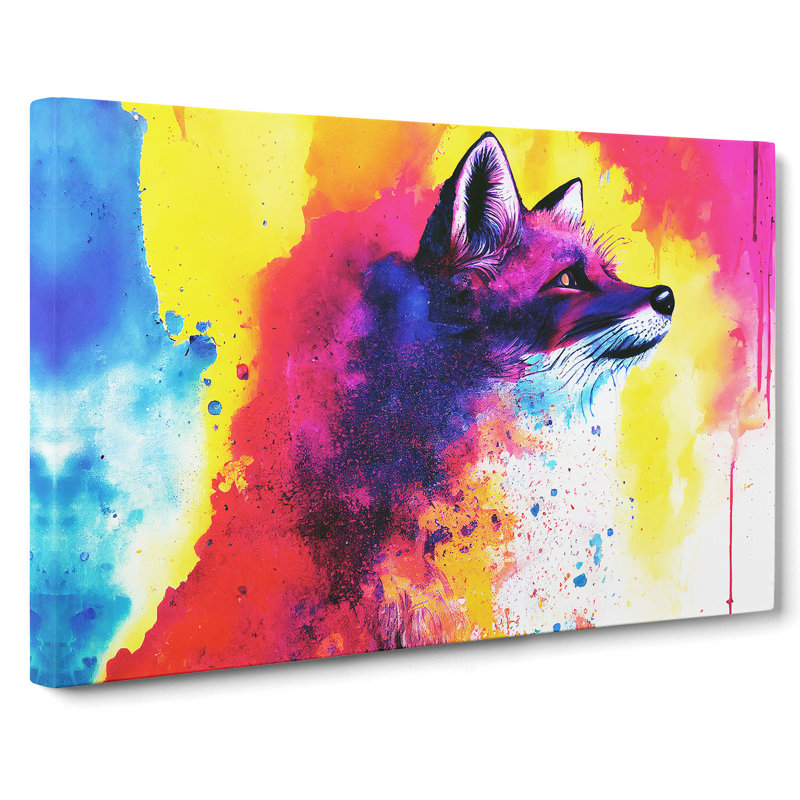 Dripping Fox Vol.2 Abstract - Wrapped Canvas, 50cm H x 76cm W x 3cm D