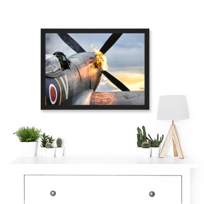 Taylor Military UK RAF Spitfire TE311 Fighter Plane - Single Picture Frame Print