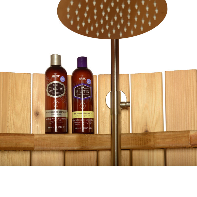 Ellipse Outdoor Shower in Rustic Cedar