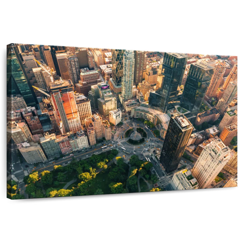 Columbus Circle NYC, H 20 po x l 30 po