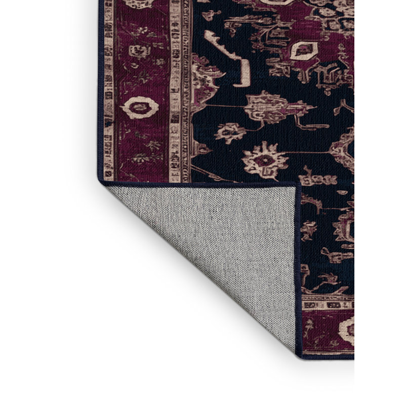Tapis mauve lavable à la machine, Carré 5 pi