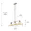 Luminaire suspendu linéaire en acier galvanisé vieilli 3 lumières Kinsley-698555747