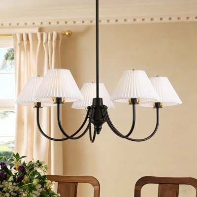 Lunaro 5-Light 37" Dimmable Boho Shaded Chandelier