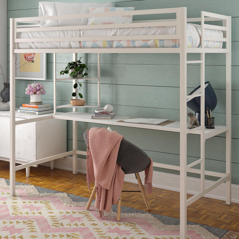Maxwell Kids Loft Bed, Off White, Full