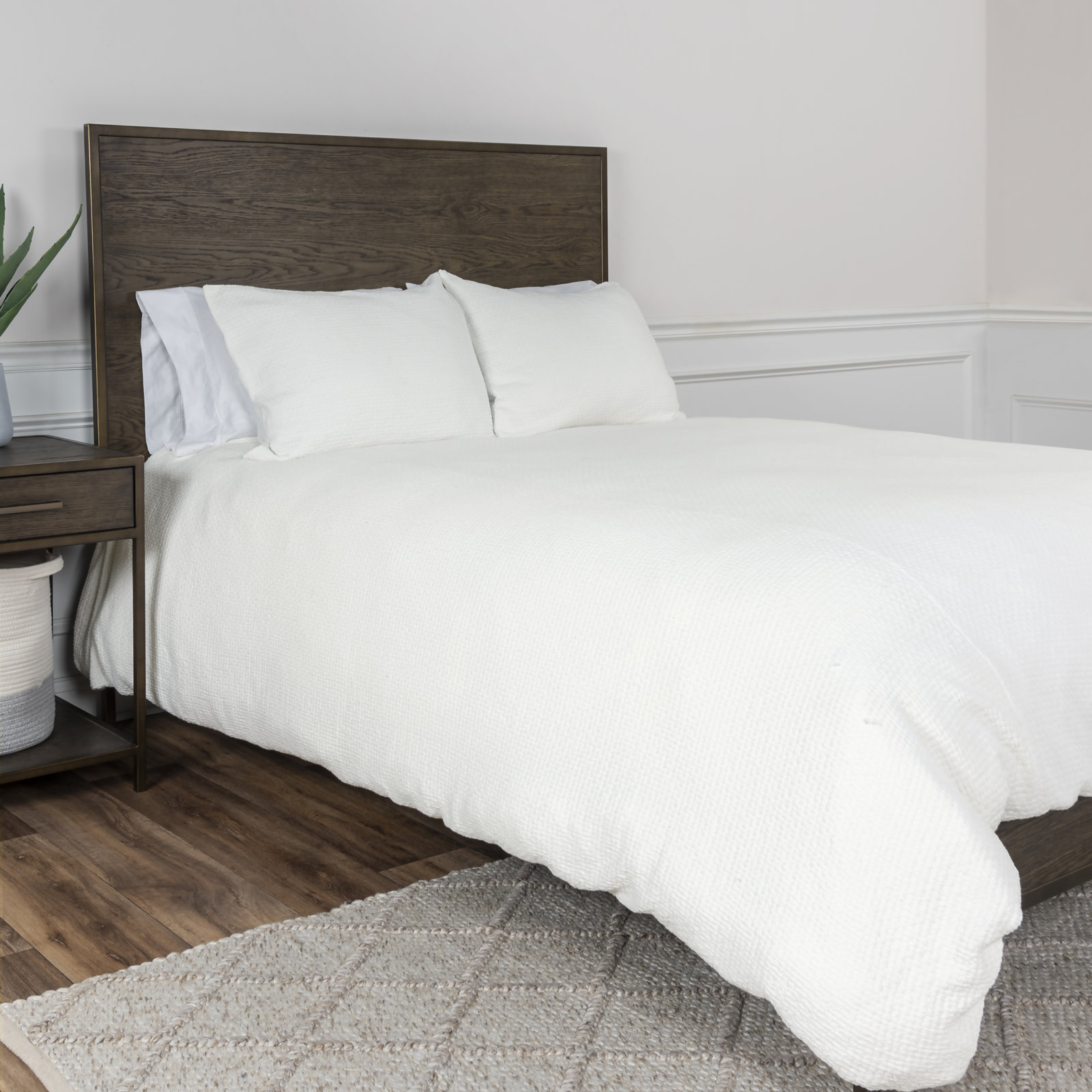 Donovan Cotton Duvet Cover Set, King Duvet Cover + 2 Shams