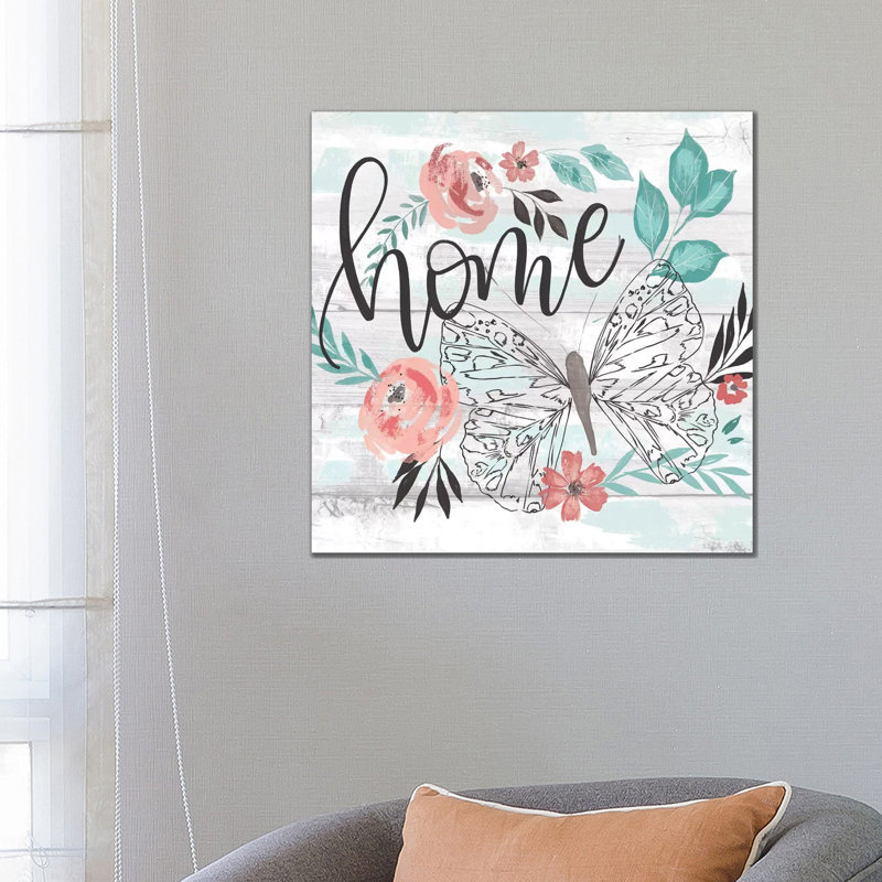Everyday Farm Butterflies V 1 Piece Wrapped Canvas Wall Art, 66.04 cm H x 66.04 cm W x 3.175 cm D