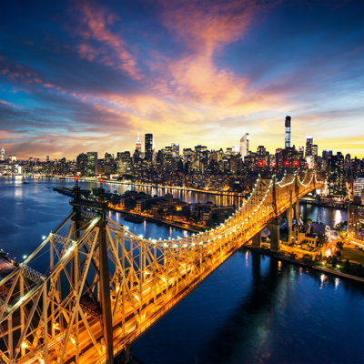 New York City Sunset par Dell640 - Photographie sur toile tendue