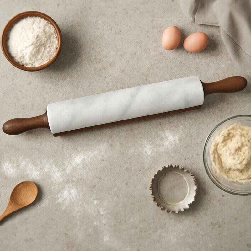 Metro Lane Rolling Pin, White