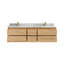 Meuble-lavabo double flottant en teck Madison-96318275