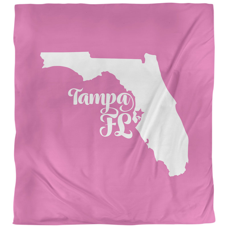 Housse de couette tampa floride, Rose, Microfibre