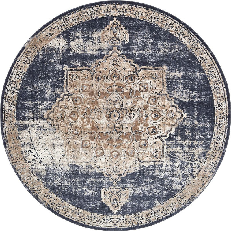 Widener Ikat Indoor Rug, Round 8'