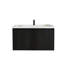 Meuble-lavabo mural 30 po avec tiroir divisé, façade verticale texturée et design flottant-890244818