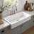 Durable White Ceramic Apron Front Undermount Kitchen Sink with Deep Basin and Reversible Installation Design