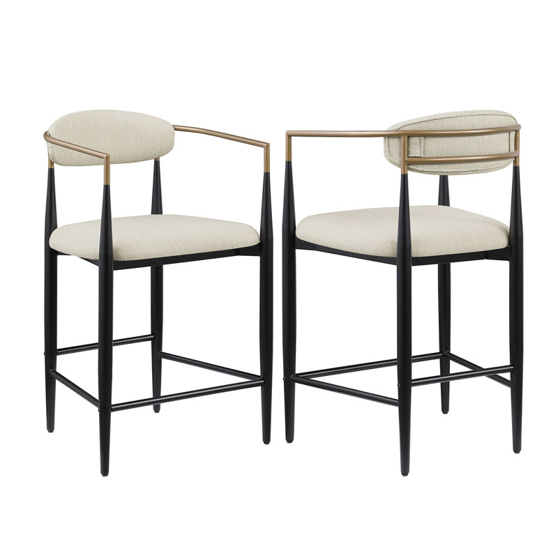 Chaisa Counter Height Chair (set Of 2), Beige, Counter Stool (25" Seat Height)