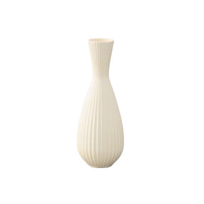 Ceramic Round Bellied Vase Gloss Finish Cream