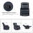 Elimelec Genuine Leather Manual Swivel Recliner-1899410573