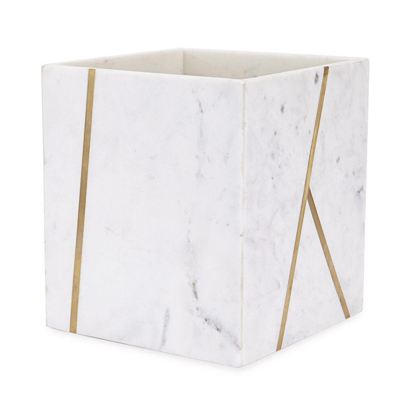 Venice Marble Wastebasket