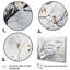 Gris floral Sprintime, oiseaux, art mural-740225490-740225499