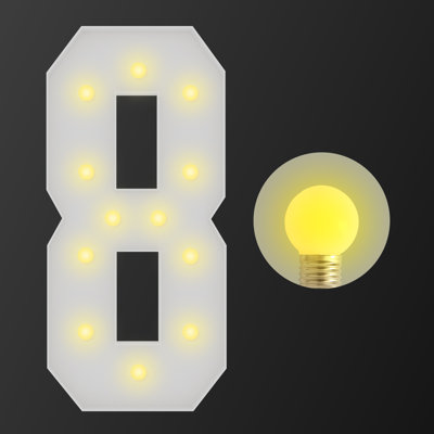 Enseigne lumineuse DEL sans adhésif avec fixation autoagrippante - Décoration murale réutilisable pour la maison, le mariage, les affaires, pas de ruban adhésif, ni de colle