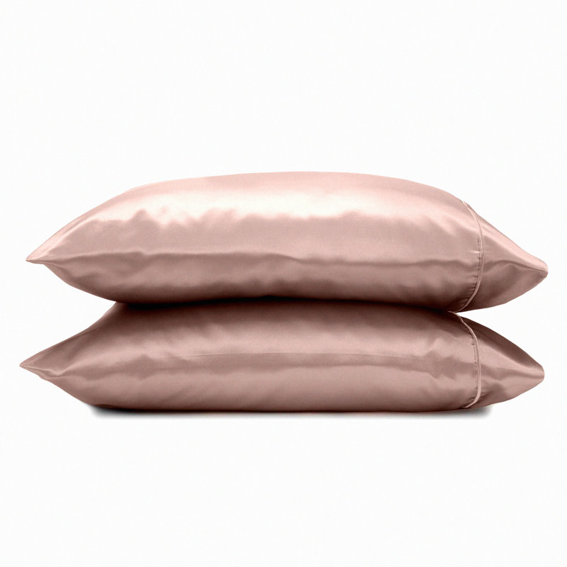 Luxury Pillowcase Set - 2 Pack 20"x40" Bed Pillow Covers, Hotel Quality Super Soft & Breathable Pink Pillowcases for Hair and Skin - Satin Silk Bedding