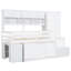 Grand lit mezzanine en bois avec rangement sous le lit, avec tiroirs et tablettes-110899459-110899460