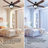 Braylin 52 inch Indoor/Outdoor Matte Black Ceiling Fan with LED Light Kit and Remote Control