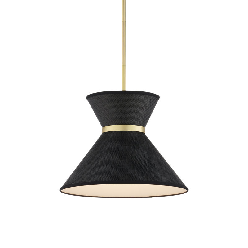Avignon 1 - Light Black/Polished Brass Pendant