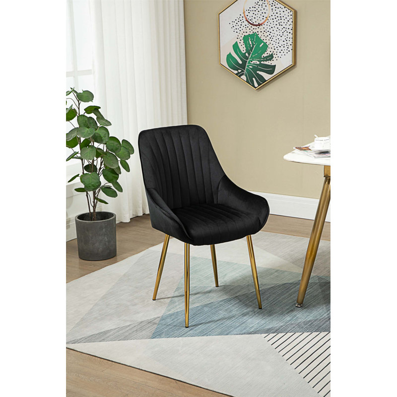 Chaise d'appoint large 20,47 po Marinelle, Noir
