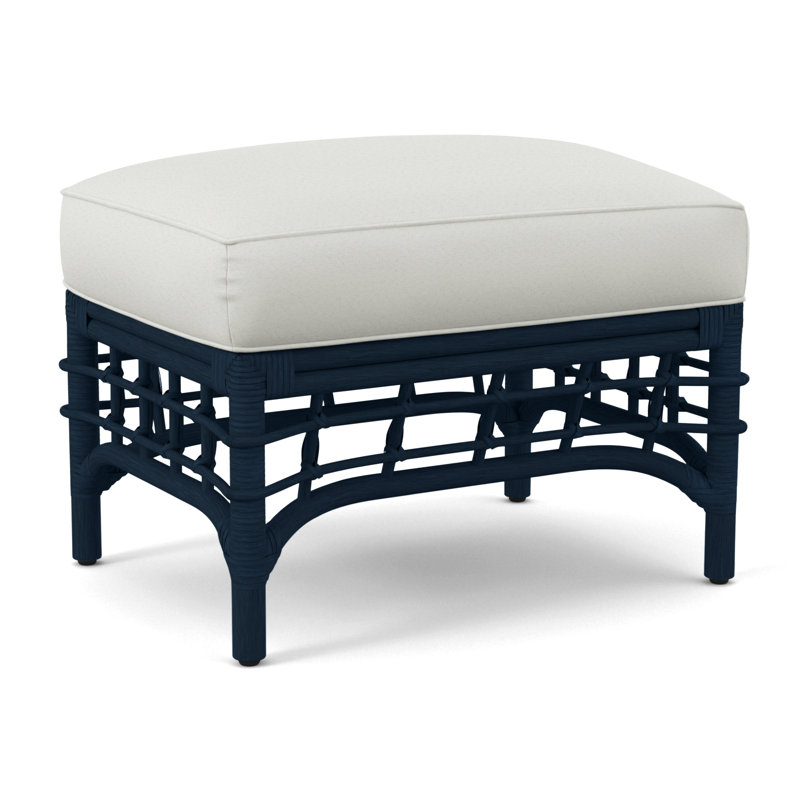 Bridgehampton Ottoman, Oslo Ivory; 0820-91, Celery