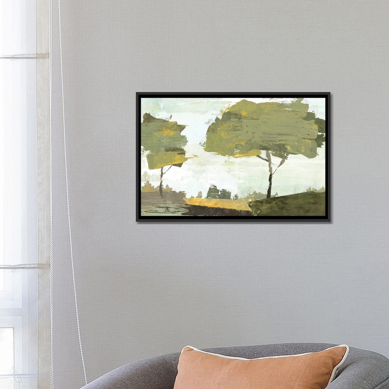 «Oct Sun» par Edward Selkirk - impression sur toile tendue, H 18 po x l 26 po x P 1,5 po, Toile avec cadre noir, Pas de tapis