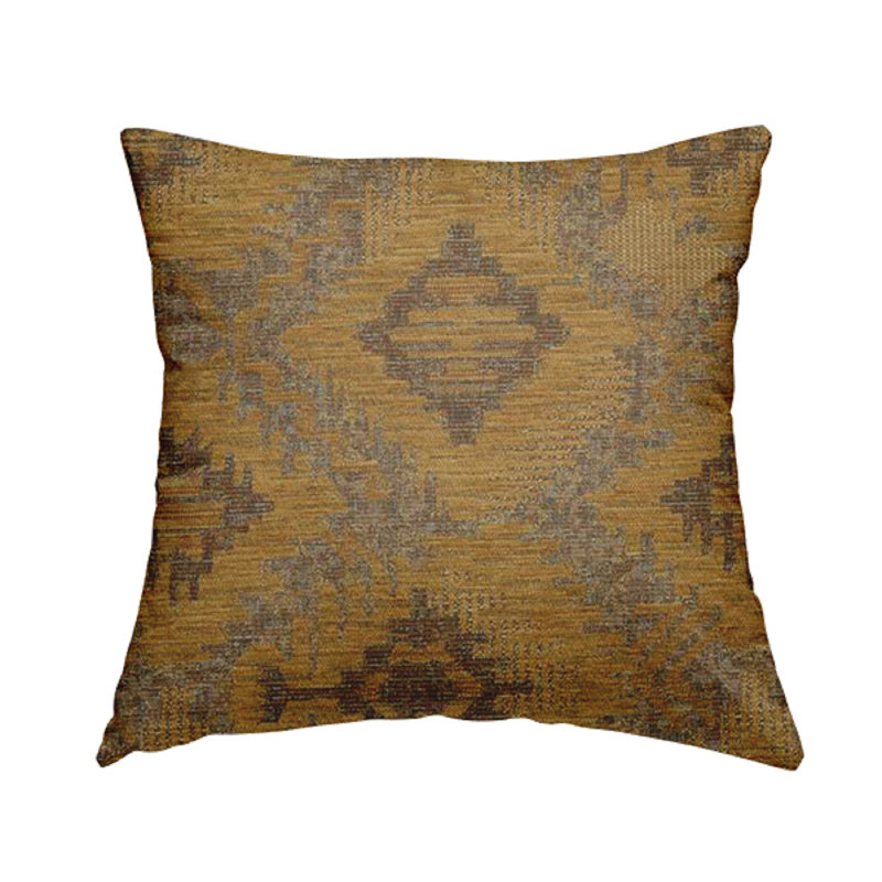 Raasch Geometric Square Cushion, 55cm H x 55cm W x 5cm D, Yellow