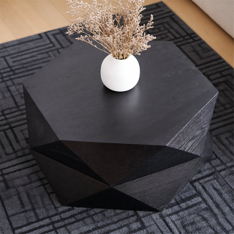 Table basse de style rétro pour le salon, la chambre à coucher et le bureau, Noir