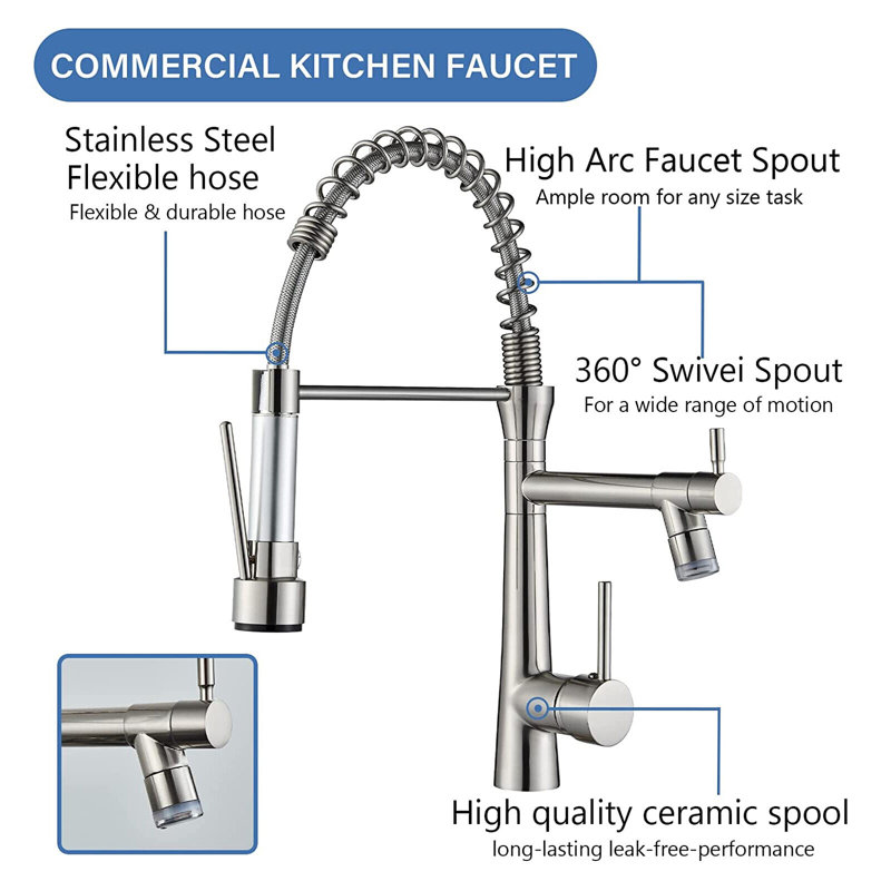 Senlesen Pull Down Kitchen Faucet | Wayfair