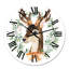 Cerf avec couronne florale isolée On White - horloge murale de ferme-60280979
