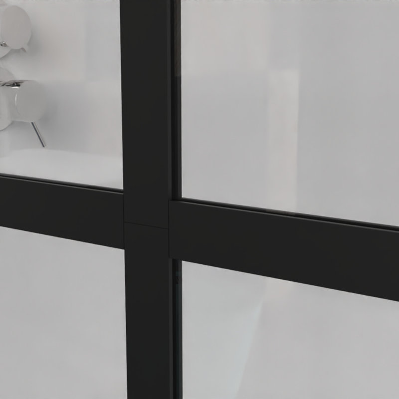 Porte de douche 34 po x 72 po avec finition noire