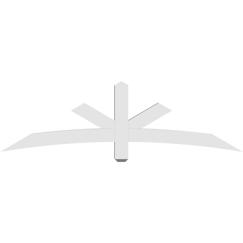 Support de pignon Alberta Alberta, H 21 po x l 72 po (pas 7/12), P 4 po x F 4 po, PVC