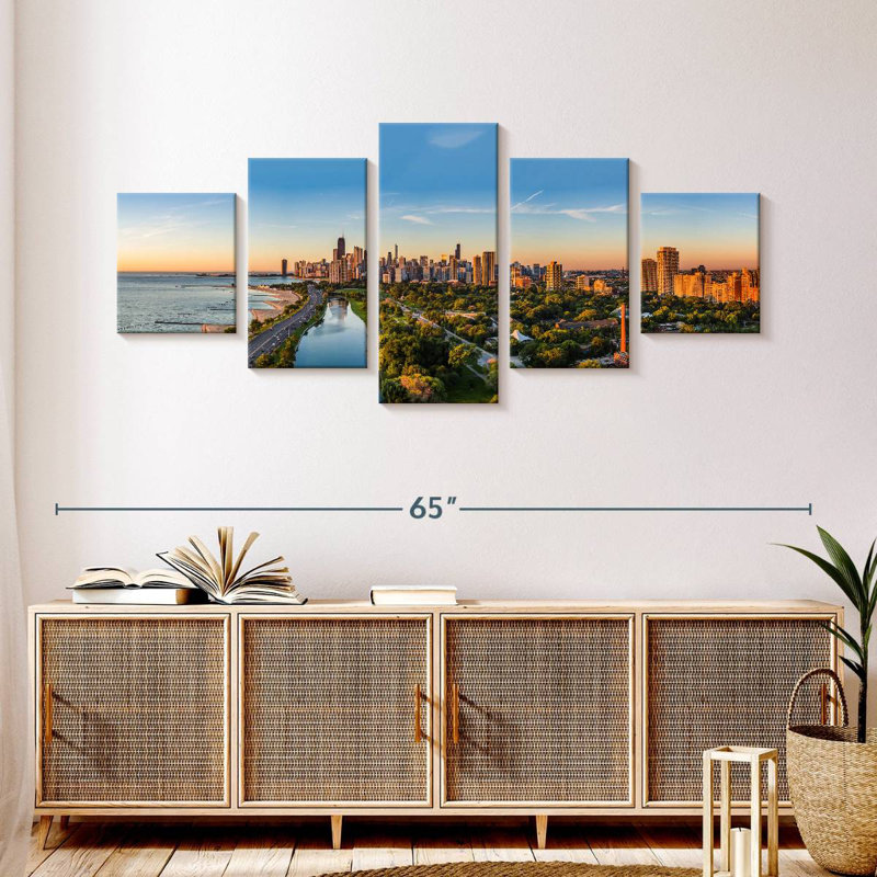 Chicago Sunset Trip, 24" H x 55" W