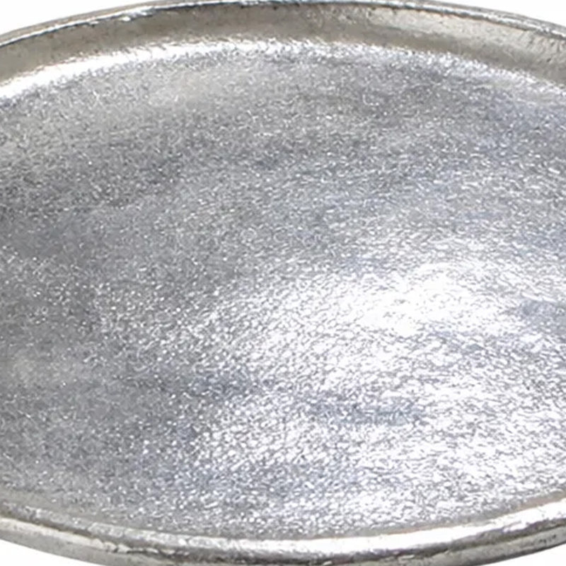 Assiette décorative, aluminium vieilli texturé rustique rond 10 pouces