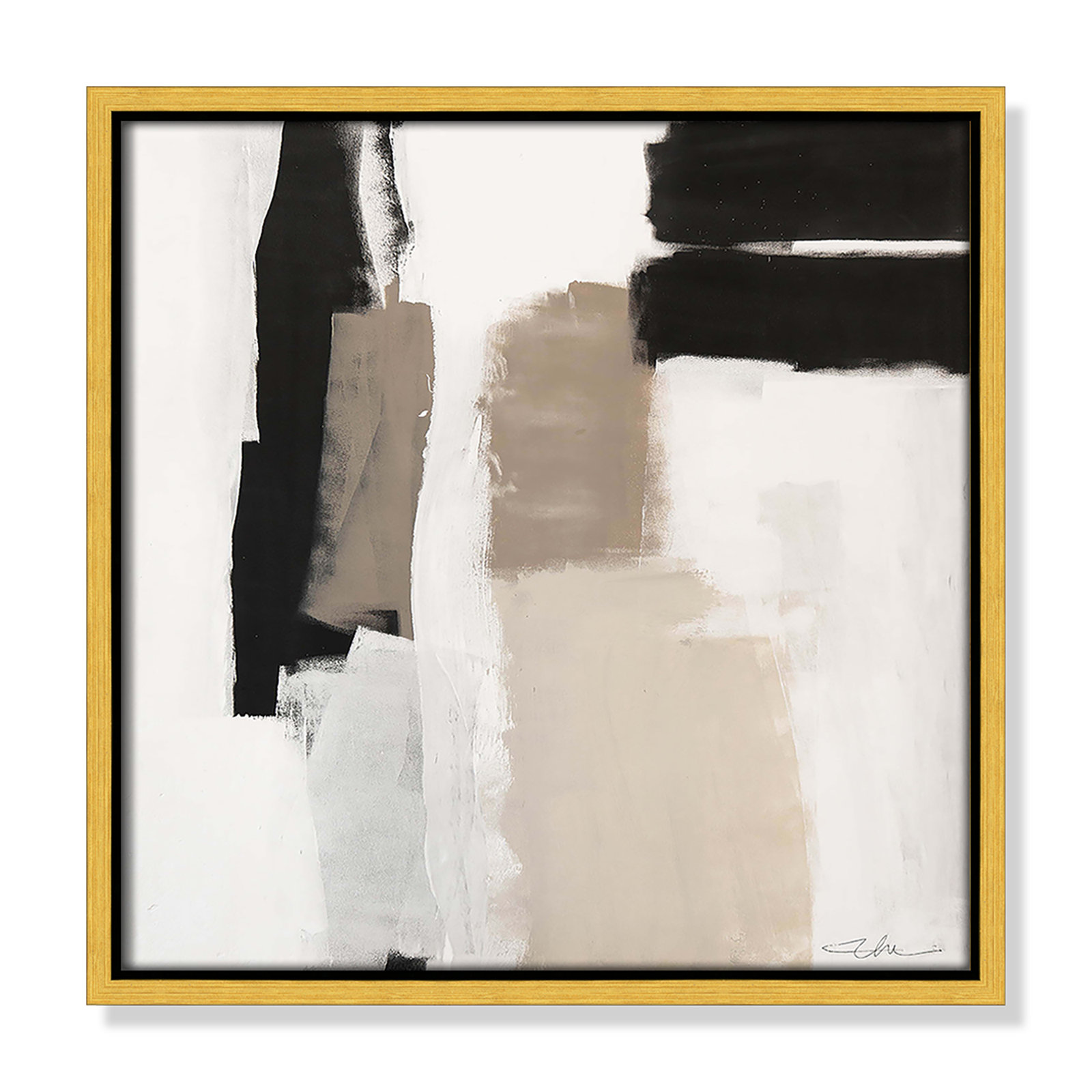 Earth Scapes II Print, Gold Floater Framed, 13.5" H x 13.5" W x 2" D