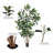7' Potted Artificial Green Rubber Tree