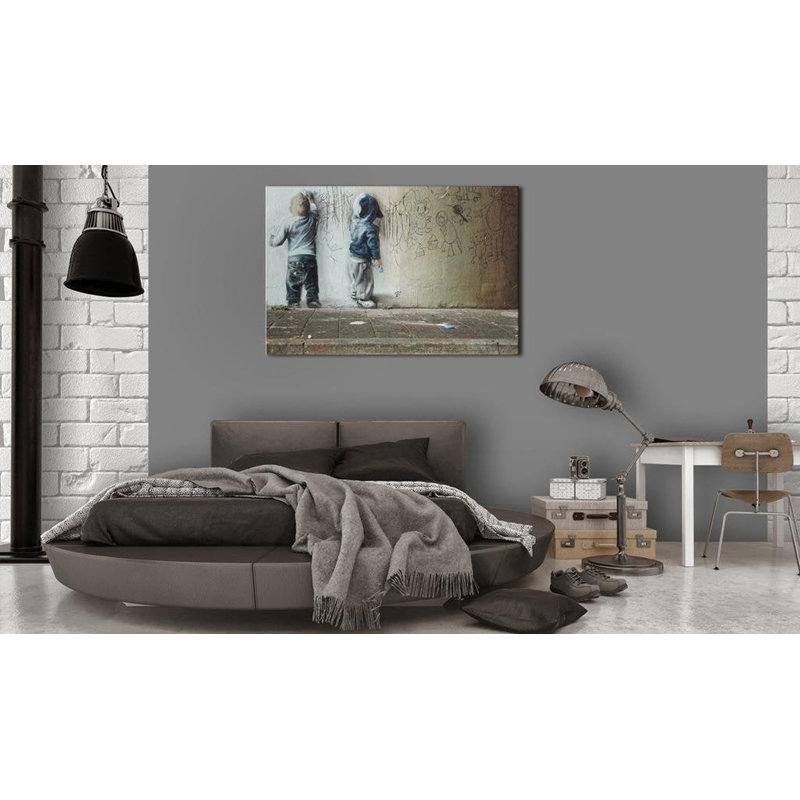 Tomeica Banksy, jeunes artistes sur toile, H 16 po x l 24 po
