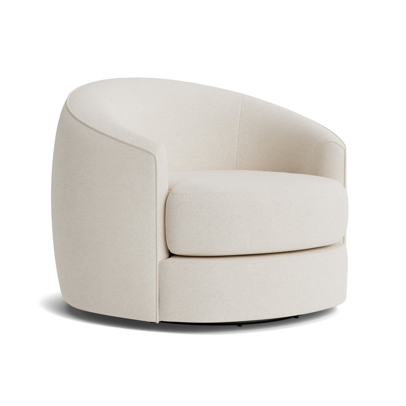 Giselle Full Swivel Chair, Performance Boucle - Cream
