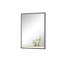 Flat Wood Framed Wall Mounted Accent Mirror in Black