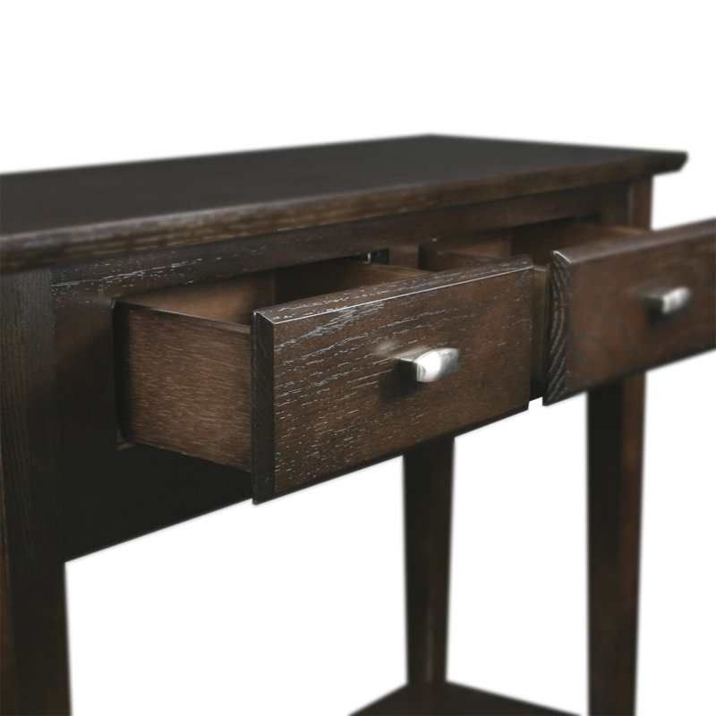 Solid + Manufactured Wood Hall Console Table, Chocolate Oak