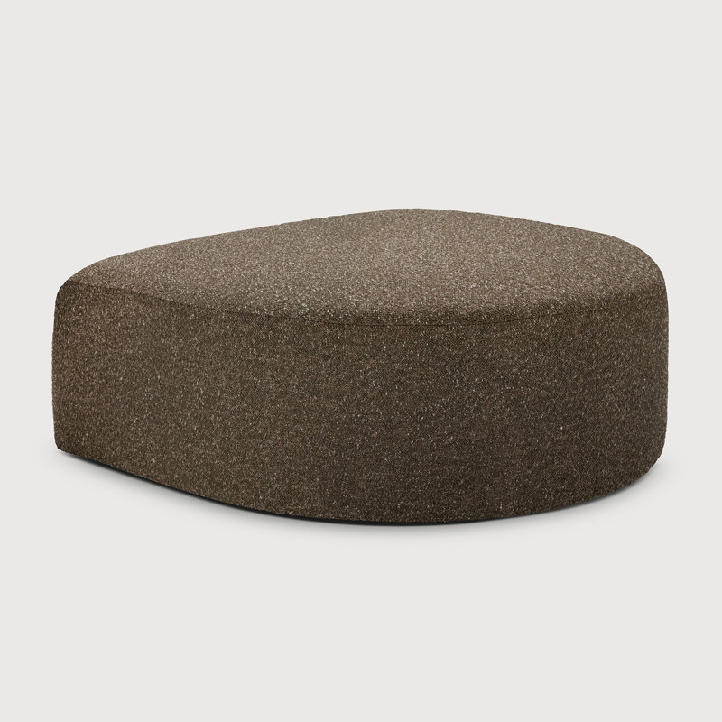 Bulky D-Shaped Ottoman, Cedar