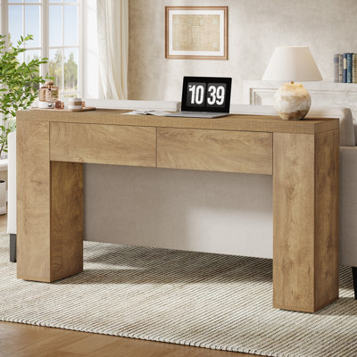 Console moderne avec tiroir, table d'entrée étroite avec rangement pour le couloir ou le salon