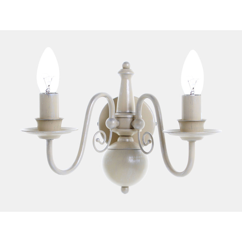 Roosevelt Steel Candle Wall Light, Grey