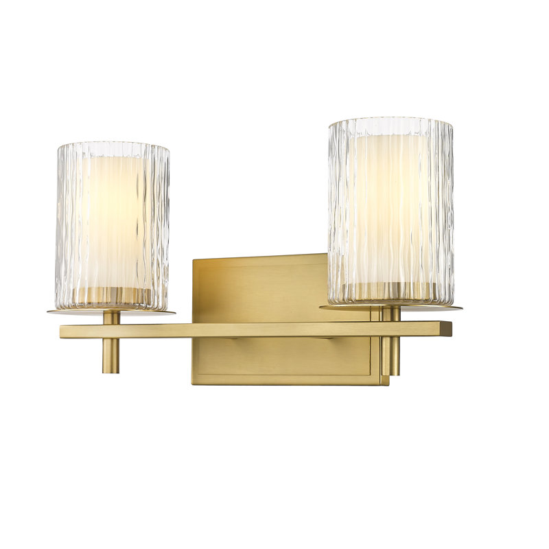 Ensemble de meuble-lavabo 2 lumières Roddrick, Or moderne