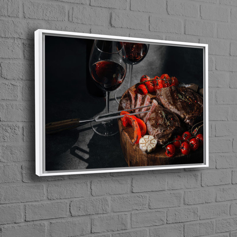Print on Canvas, 25 cm H x 35 cm W, White Floater Framed