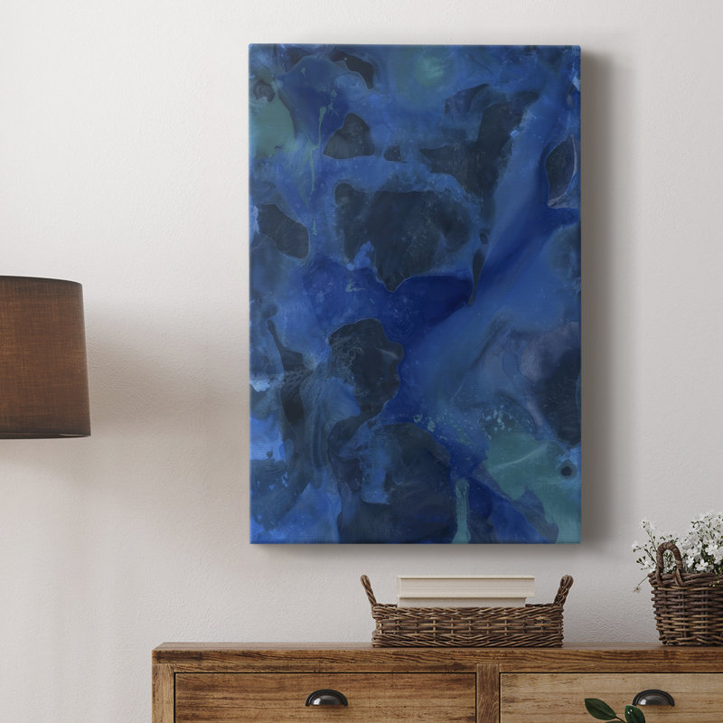 Galaxie cobalt II - galerie sur mesure Cavas, H 18 po x l 12 po